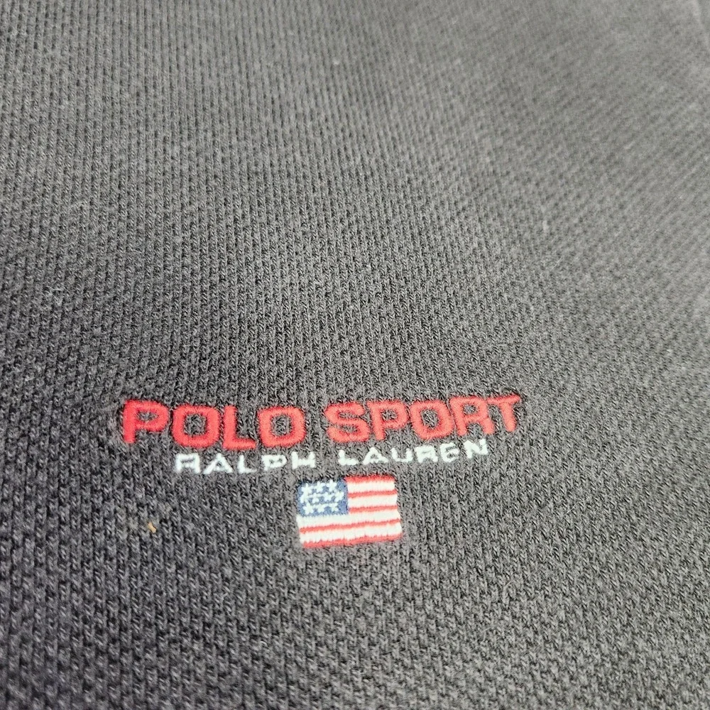 Vintage Polo Sport Ralph Lauren Shirt Men Large Waffle Knit Polo Heavy Cotton
